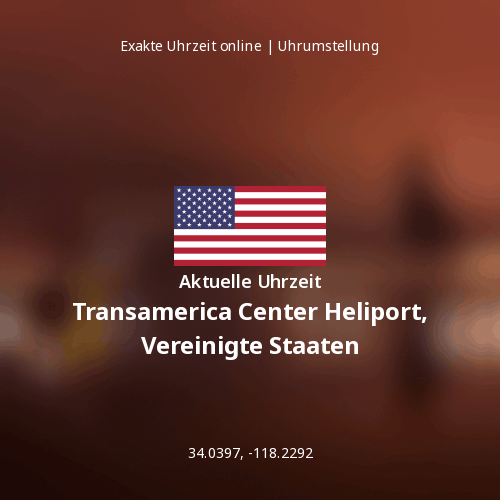 Aktuelle Uhrzeit in Transamerica Center Heliport, Vereinigte Staaten