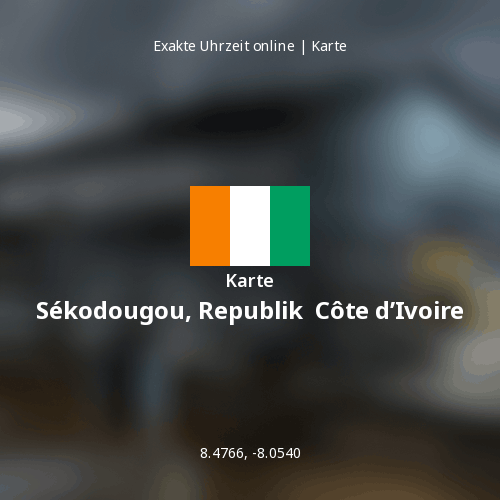 Karte von Sékodougou, Republik Côte d’Ivoire