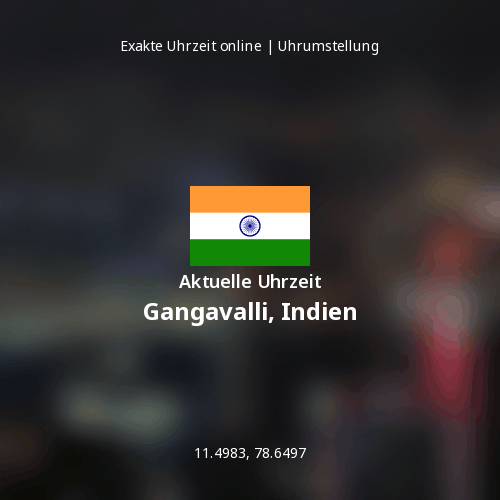 Aktuelle Uhrzeit in Gangavalli, Indien
