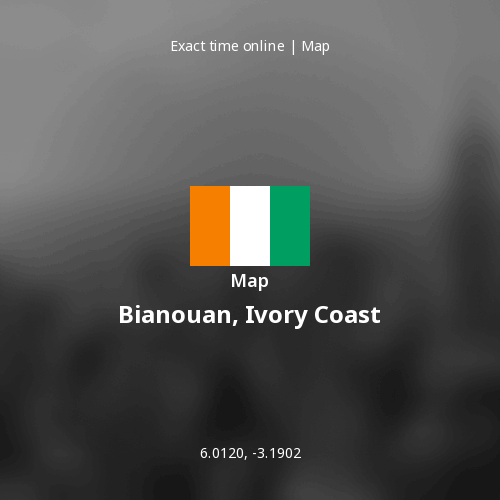 Map of Bianouan, Ivory Coast
