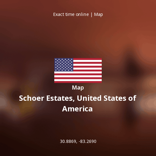 Map of Schoer Estates, United States of America