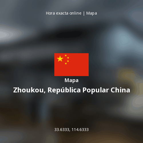 Mapa de Zhoukou, República Popular China