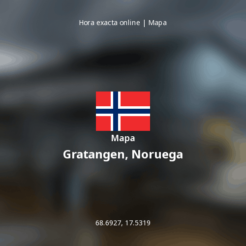 Mapa de Gratangen, Noruega