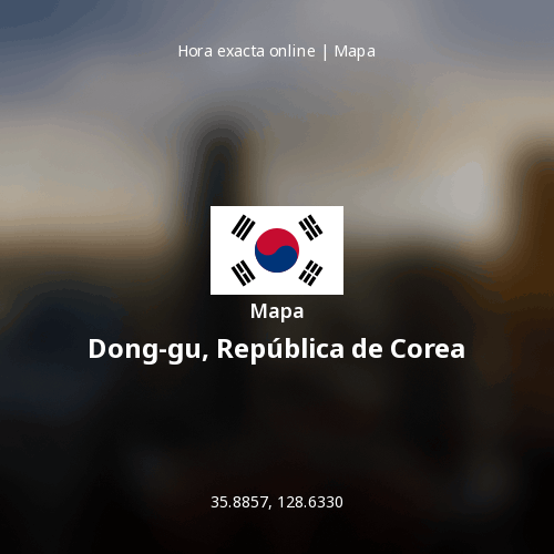 Mapa de Dong-gu, República de Corea