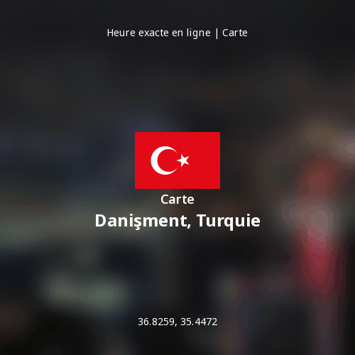 Carte de Danişment, Turquie