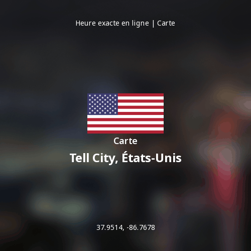 Carte de Tell City, États-Unis