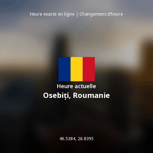 Heure actuelle à Osebiți, Roumanie