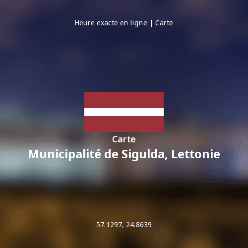 Carte de Municipalité de Sigulda, Lettonie