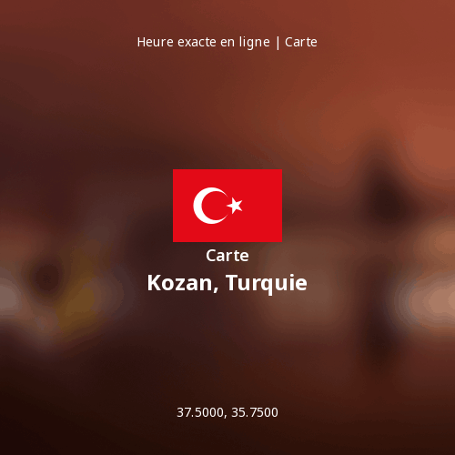 Carte de Kozan, Turquie