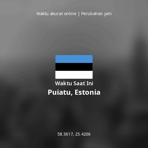 Waktu Saat Ini di Puiatu, Estonia