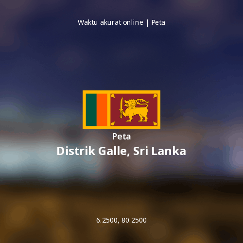 Peta Distrik Galle, Sri Lanka