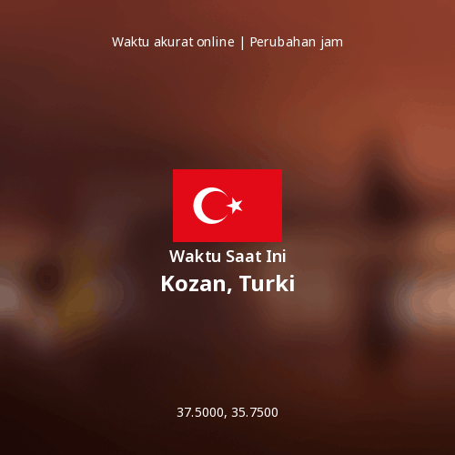 Waktu Saat Ini di Kozan, Turki
