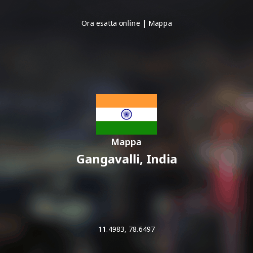 Mappa di Gangavalli, India