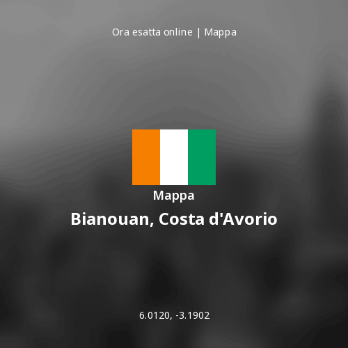 Mappa di Bianouan, Costa d'Avorio