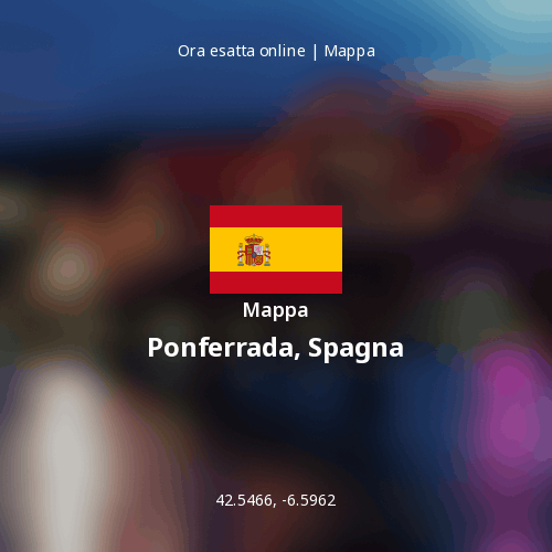 Mappa di Ponferrada, Spagna