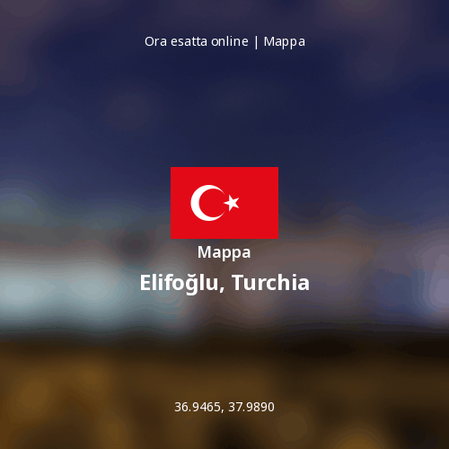 Mappa di Elifoğlu, Turchia
