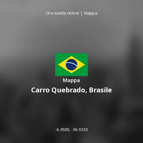 Mappa di Carro Quebrado, Brasile