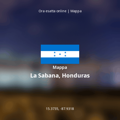 Mappa di La Sabana, Honduras