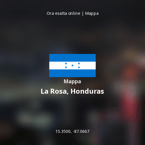 Mappa di La Rosa, Honduras