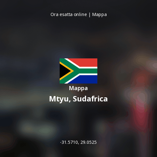 Mappa di Mtyu, Sudafrica