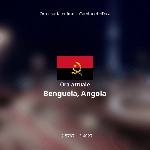 Ora attuale in Benguela, Angola