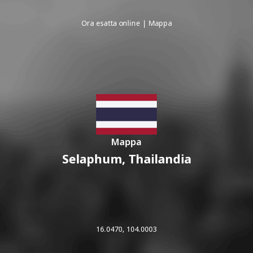 Mappa di Selaphum, Thailandia