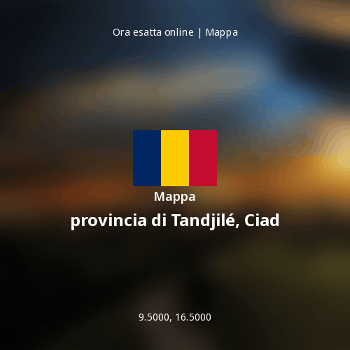 Mappa di provincia di Tandjilé, Ciad