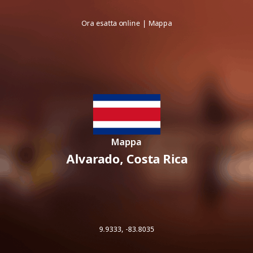 Mappa di Alvarado, Costa Rica