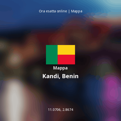 Mappa di Kandi, Benin