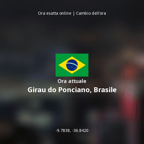 Ora attuale in Girau do Ponciano, Brasile