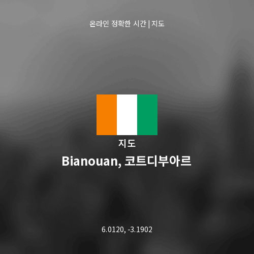 Bianouan, 코트디부아르 지도