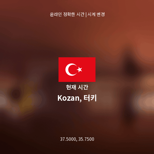 Kozan, 터키의 현재 시간