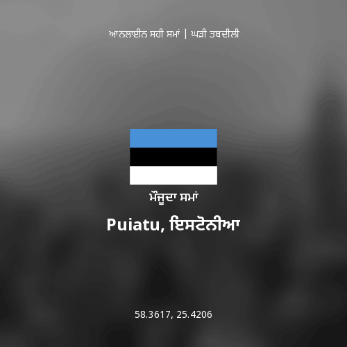 Puiatu, ਇਸਟੋਨੀਆ ਵਿੱਚ ਮੌਜੂਦਾ ਸਮਾਂ