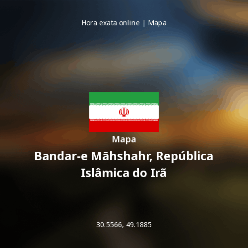 Mapa de Bandar-e Māhshahr, República Islâmica do Irã