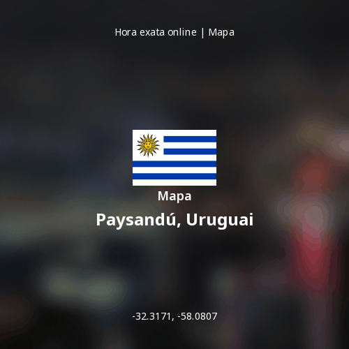 Mapa de Paysandú, Uruguai