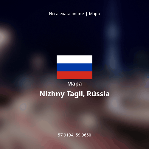 Mapa de Nizhny Tagil, Rússia