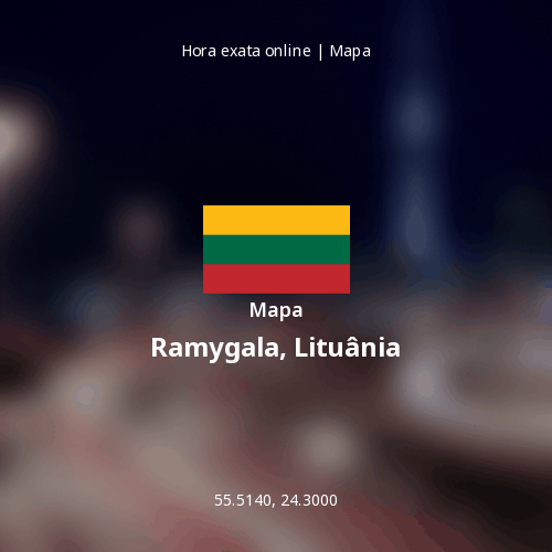 Mapa de Ramygala, Lituânia
