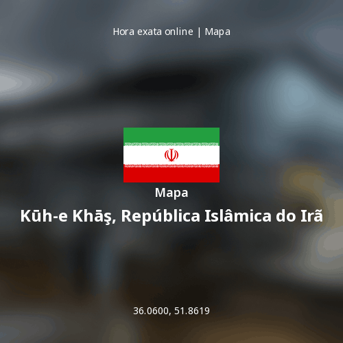 Mapa de Kūh-e Khāş, República Islâmica do Irã