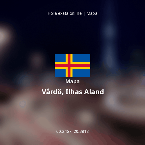 Mapa de Vårdö, Ilhas Aland