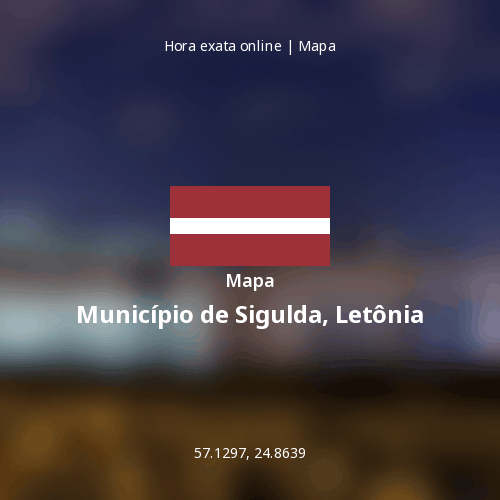 Mapa de Município de Sigulda, Letônia