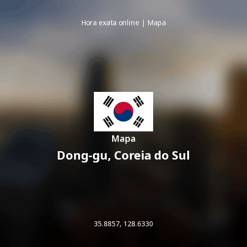 Mapa de Dong-gu, Coreia do Sul
