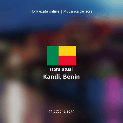 Hora atual em Kandi, Benin