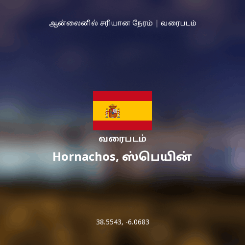 Hornachos, ஸ்பெயின் வரைபடம்