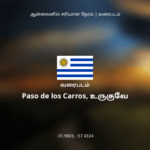Paso de los Carros, உருகுவே வரைபடம்