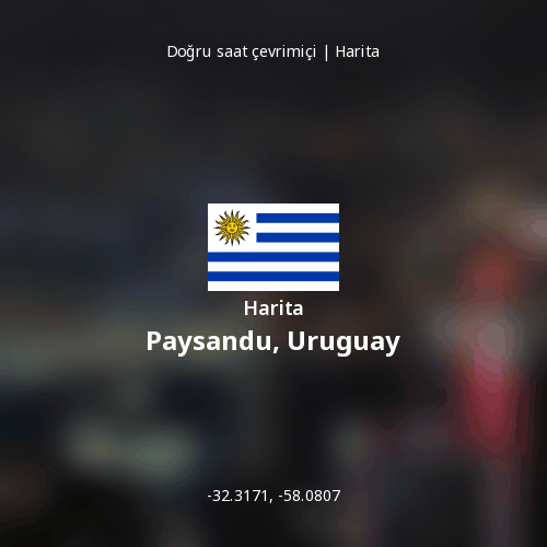 Paysandu, Uruguay haritası