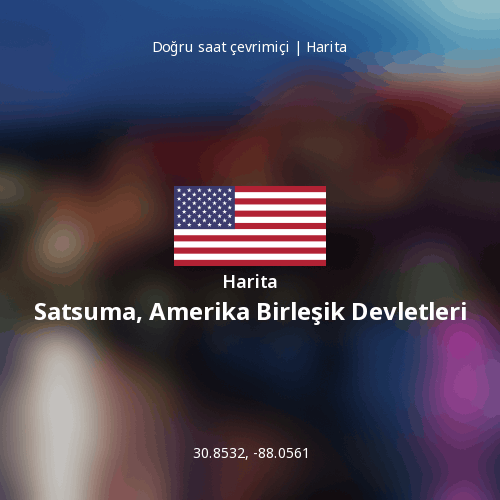 Satsuma, Amerika Birleşik Devletleri haritası