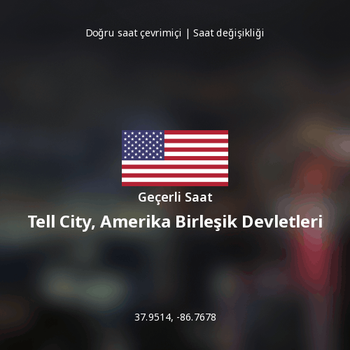 Tell City, Amerika Birleşik Devletleri için Geçerli Saat