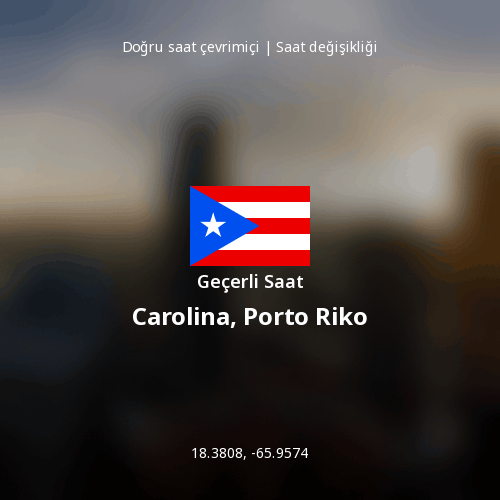 Carolina, Porto Riko için Geçerli Saat