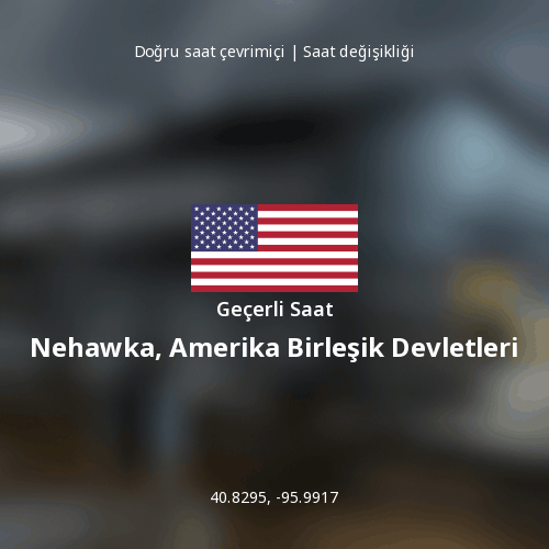 Nehawka, Amerika Birleşik Devletleri için Geçerli Saat