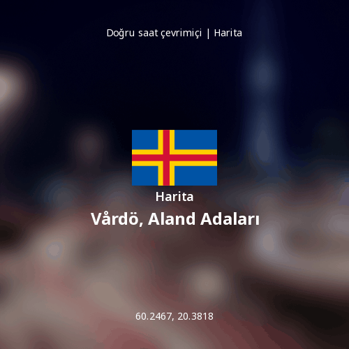 Vårdö, Aland Adaları haritası
